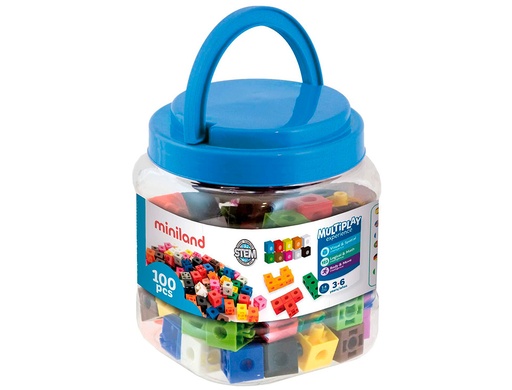 [2159405] MINILAND - Juego 100 cubos de 2 cm para juegos matematicos 125x150x125 mm (Ref. 95210)