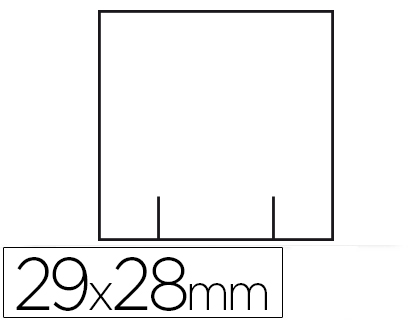 [2075584] METO - ETIQUETAS BLANCA 29X28 MM TROQUELADA ROLLO DE 700 ETIQUETAS (Ref.9112782)