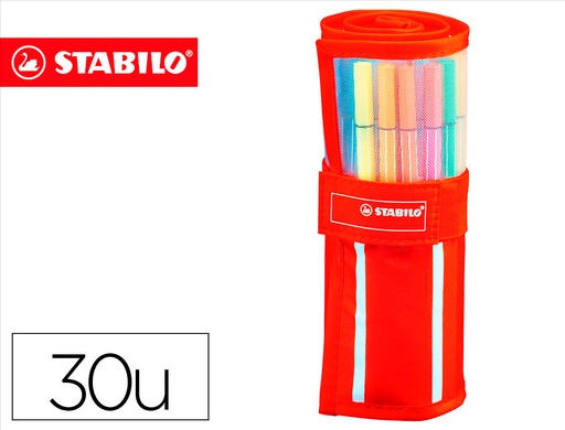 [2078058] STABILO - ROTULADOR ACUARELABLE PEN 68 ESTUCHE DE 24 COLORES ESTANDAR + 6 COLORES NEON (Ref.6830-1)