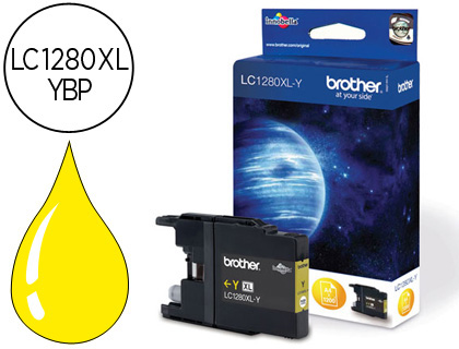 [9049898] BROTHER - Cartuchos ORIGINALES Inyección De Tinta LC1280XLY Amarillo (Ref.LC1280XLYBP)