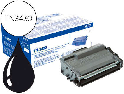 [9063895] BROTHER - Toner Laser ORIGINALES NEGRO 3000 PAGINAS BK (Ref.TN3430)