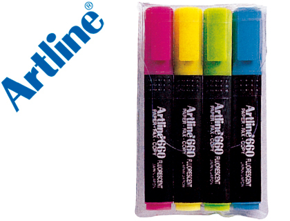 [2015047] ARTLINE - ROTULADOR FLUORESCENTE -PUNTA BISELADA -BOLSA DE 4 ROTULADORES (Ref.EK-660 4)