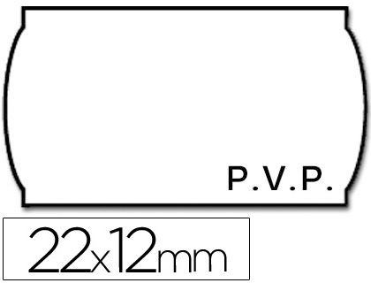 [2012352] METO - ETIQUETAS ONDULADAS 22 X 12 MM PVP BL. ADH 2 -ROLLO 1500 ETIQUETAS (Ref.9156368)