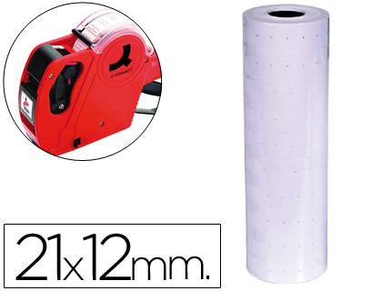 [2036091] Q-CONNECT - ETIQUETAS BLANCA 21 X 12 MM LISA -ROLLO 1000 ETIQUETAS PARA ETIQUETADORA (Ref.KF04235)