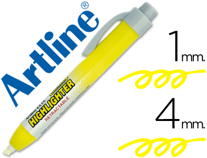 [2046155] ARTLINE - ROTULADOR CLIX FLUORESCENTE AMARILLO PUNTA BISELADA 4.00 MM (Ref.EK-63)