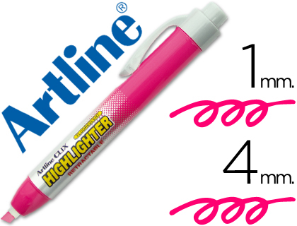 [2046154] ARTLINE - ROTULADOR CLIX FLUORESCENTE ROSA PUNTA BISELADA 4.00 MM (Ref.EK-63)