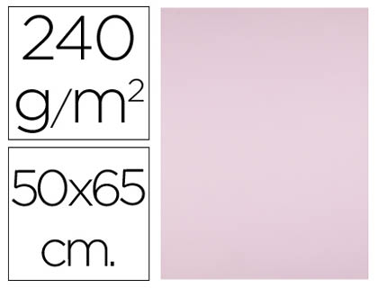 [2064580] LIDERPAPEL - CARTULINA 50X65 CM 240G/M2 ROSA PAQUETE DE 25 UNIDADES (Ref.CX98)