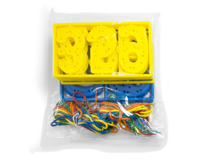 [2068564] MINILAND - Juego numeros para coser 7 cm 40 piezas + 20 cordones (Ref. 95268)