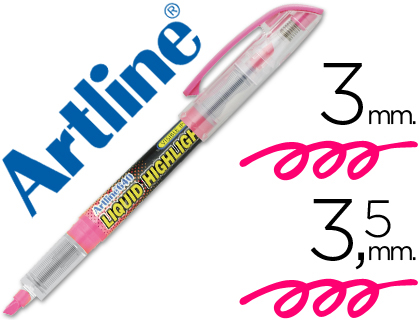 [2038026] ARTLINE - ROTULADOR FLUORESCENTE EK-640 ROSA -PUNTA BISELADA (Ref.EK-640-RO)