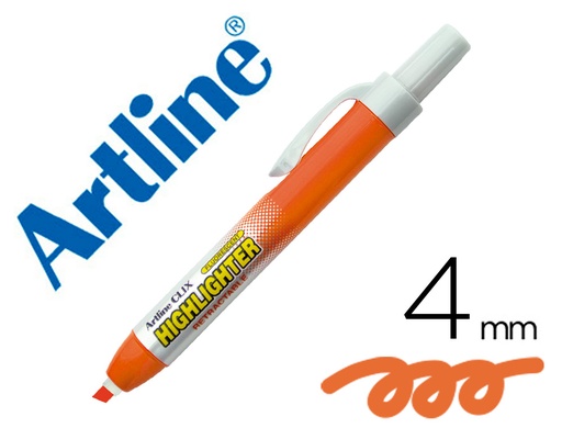 [2156697] ARTLINE - Rotulador clix fluorescente ek-63 naranja punta biselada 4 mm (Ref. EK-63)