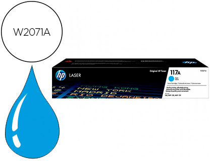 [9156595] HP ( HEWLETT PACKARD ) - Toner 117a laser color 150a / 150nw / 178nw / 178nwg / 179fnw cian 700 paginas (Ref. W2071A)