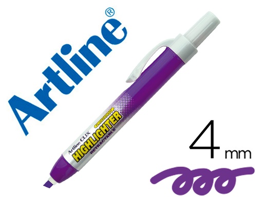[2156698] ARTLINE - Rotulador clix fluorescente ek-63 violeta punta biselada 4 mm (Ref. EK-63)