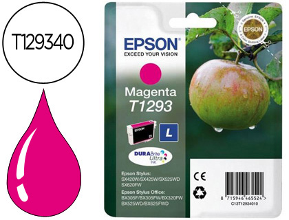 [9049791] EPSON - Cartuchos ORIGINALES Inyección De Tinta INY MAG 7ML T129 (Ref.C13T12934012)