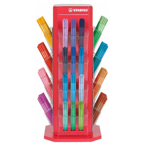 [9941697] STABILO - ROTULADOR FIBRA PEN 68 EXPOSITOR de 480+100 S/C (47 col.)
20x NEGRO
10x RESTANTES 46 COLORES
50x NEGRO SIN CARGO
50x AZUL SIN CARGO (Ref.E/87-2846-11)