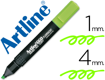 [2010916] ARTLINE - ROTULADOR FLUORESCENTE ERDE -PUNTA BISELADA (Ref.EK-660 V)
