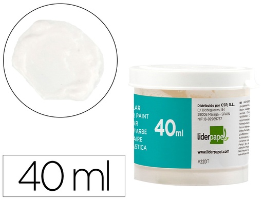 [2062931] LIDERPAPEL - TEMPERA ESCOLAR 40 ML BLANCO (Ref.TP61)