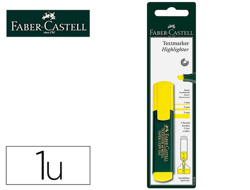 [2161368] FABER CASTELL - Rotulador fluorescente textliner 48-07 amarillo blister de 1 unidad (Ref. 145099)