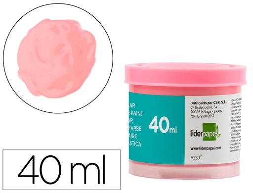 [2062937] LIDERPAPEL - TEMPERA ESCOLAR 40 ML ROSA (Ref.TP67)