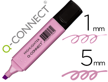 [2152532] Q-CONNECT - ROTULADOR FLUORESCENTE PASTEL VIOLETA PUNTA BISELADA (Ref.KF17962)
