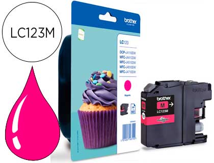 [9057570] BROTHER - Cartuchos ORIGINALES Inyección De Tinta LC123M Magenta (Ref.LC123MBP)