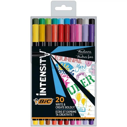 [2150158] BIC - ROTULADOR INTENSITY FINE PUNTA DE FIBRA 0,4 MM BLISTER DE 20 UNIDADES COLORES SURTIDOS (Ref.942097)