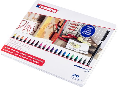 [1757916] EDDING - Marcador 1300 Est. 20ud Trazo 3mm Punta redonda Tinta base agua Color surtido 1300-20S (Ref.1300-20-S)