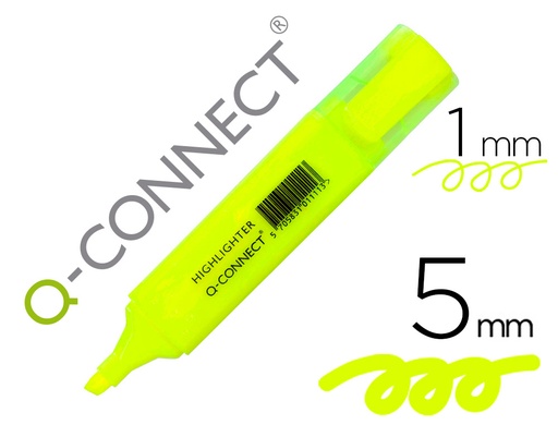 [2021768] Q-CONNECT - ROTULADOR FLUORESCENTE AMARILLO PUNTA BISELADA (Ref.KF01111)