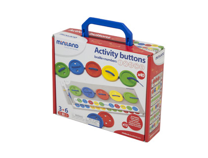 [2068499] MINILAND - Juego actividades botones 40 piezas + 5 cordones (Ref. 31791)