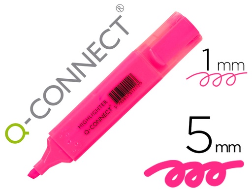 [2021770] Q-CONNECT - ROTULADOR FLUORESCENTE ROSA PUNTA BISELADA (Ref.KF01112)