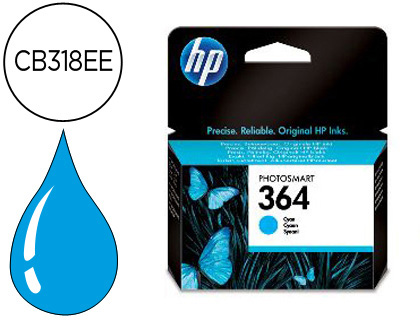 [9046967] HP ( HEWLETT PACKARD ) - Cartuchos ORIGINALES Inyección De Tinta 364 Cyan (Ref.CB318EE#ABE)