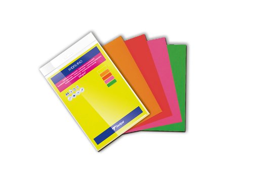 [1936176] SADIPAL - Blister 5 CARTULINAS FLUOR SURTIDAS (AMARILLO,NARANJA,ROJO,MAGENTA Y VERDE) A4 (Ref.SAD15429)