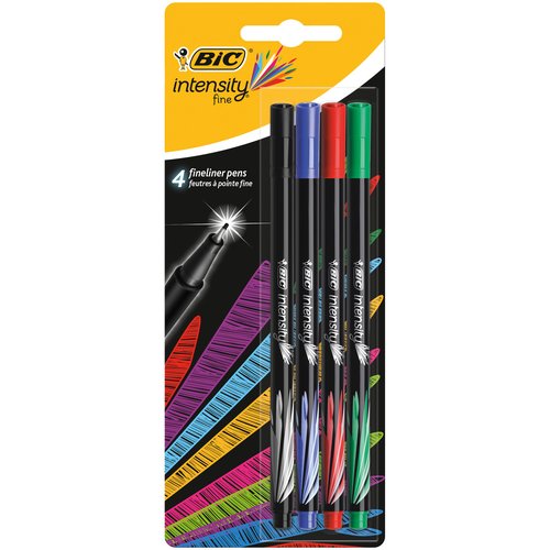 [2150157] BIC - ROTULADOR INTENSITY FINE PUNTA DE FIBRA 0,4 MM BLISTER DE 4 UNIDADES COLORES SURTIDOS (Ref.942082)