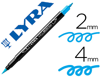 [2150906] LYRA - Rotulador aqua brush acuarelable doble punta fina y pincel azul claro (Ref. 6520047)