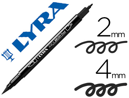 [2150914] LYRA - Rotulador aqua brush acuarelable doble punta fina y pincel negro (Ref. 6520099)