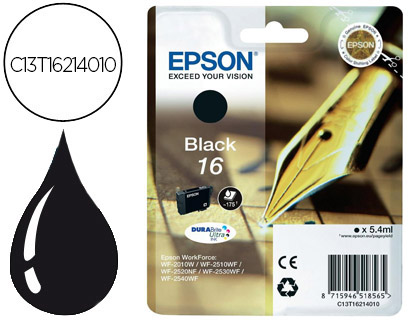 [9074401] EPSON - Cartuchos ORIGINALES Inyección De Tinta INY NG DURA16 175P (Ref.C13T16214012)