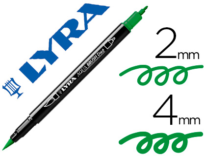 [2150925] LYRA - Rotulador aqua brush acuarelable doble punta fina y pincel verde (Ref. 6520067)