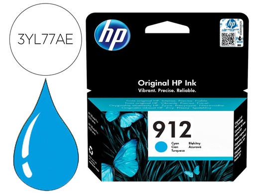 [9159516] HP ( HEWLETT PACKARD ) - Ink-jet 912 officejet 8010 / 8020 / 8035 cian 315 pag (Ref. 3YL77AE)