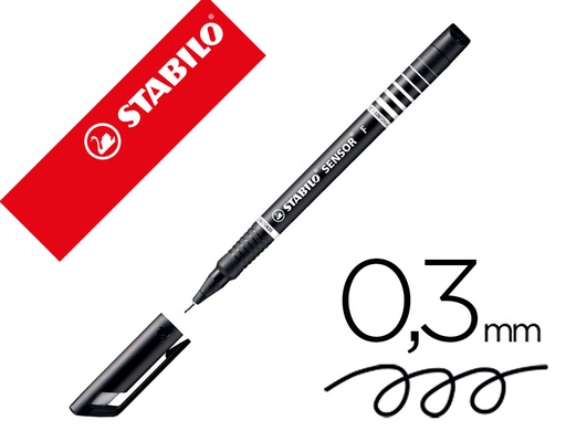 [9064361] STABILO - Rotulador Sensor negro punta fina (Ref.189/46)