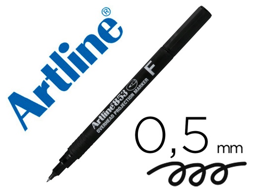 [2010922] ARTLINE - ROTULADOR RETROPROYECCION PUNTA FIBRA PERMANENTE EGRO -PUNTA REDONDA 0.5 MM (Ref.EK-853 N)