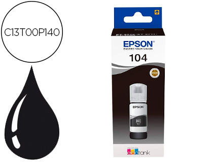 [9156530] EPSON - Tinta ecotank 104 et-2710 / 2711 / 2712 / 2720 / 2726 / 4700 negro 4500 paginas (Ref. C13T00P140)