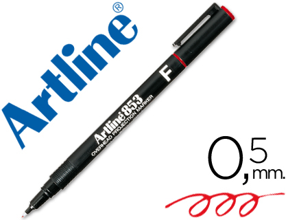 [2010923] ARTLINE - ROTULADOR RETROPROYECCION PUNTA FIBRA PERMANENTE OJO -PUNTA REDONDA 0.5 MM (Ref.EK-853 R)