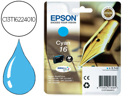 [9074405] EPSON - Cartuchos ORIGINALES Inyección De Tinta INY CI DURA16 165P (Ref.C13T16224012)