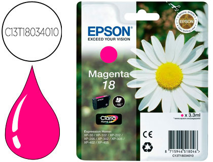 [9057665] EPSON - Cartuchos ORIGINALES Inyección De Tinta INY MAG 180PÁGS 18 (Ref.C13T18034012)