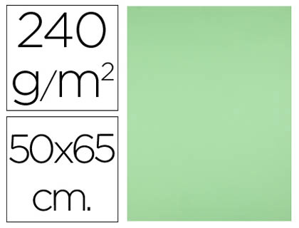 [2043474] LIDERPAPEL - CARTULINA 50X65 CM 240G/M2 VERDE PISTACHO (Ref.CX41)