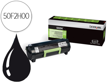 [9072762] LEXMARK - Toner Laser ORIGINALES 502H Negro (Ref.50F2H00)