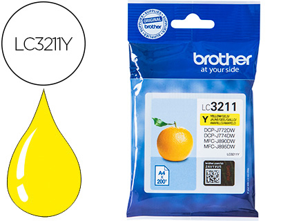 [9154543] BROTHER - Ink-jet lc3211y dcp-j572 / dcp-j772 / dcp-j774 / mfc-j890 / mfc-j895 amarillo 200 pag (Ref. LC3211Y)