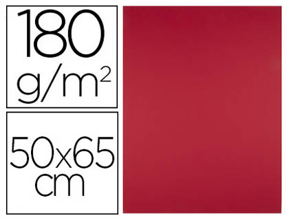 [2031051] LIDERPAPEL - CARTULINA 50X65 CM 180G/M2 ROJO NAVIDAD (Ref.CX30)