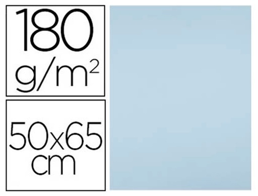 [2028298] LIDERPAPEL - CARTULINA 50X65 CM 180G/M2 AZUL (Ref.CX21)