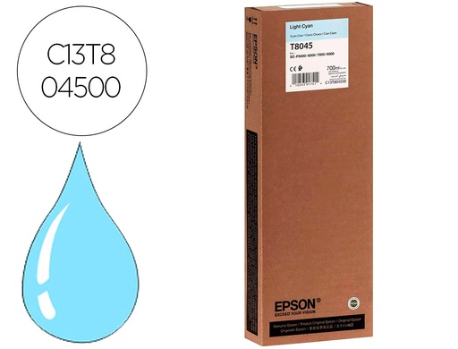 [9160907] EPSON - Ink-jet gf surecolor serie sc-p light cian ultrachrome hdx/hd 700ml (Ref. C13T804500)