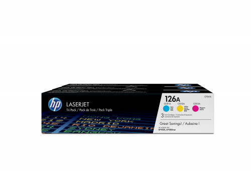 [1406689] HP ( HEWLETT PACKARD ) - Toner Laser ORIGINALES 126A Tricolor pack 3 (Ref.CF341A)
